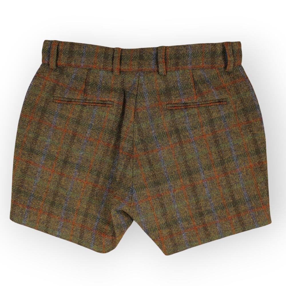 BOAST (4) Harris Tweed Wool Shorts Plaid Lined Deadstock NEW Brown Green - Picture 15 of 16